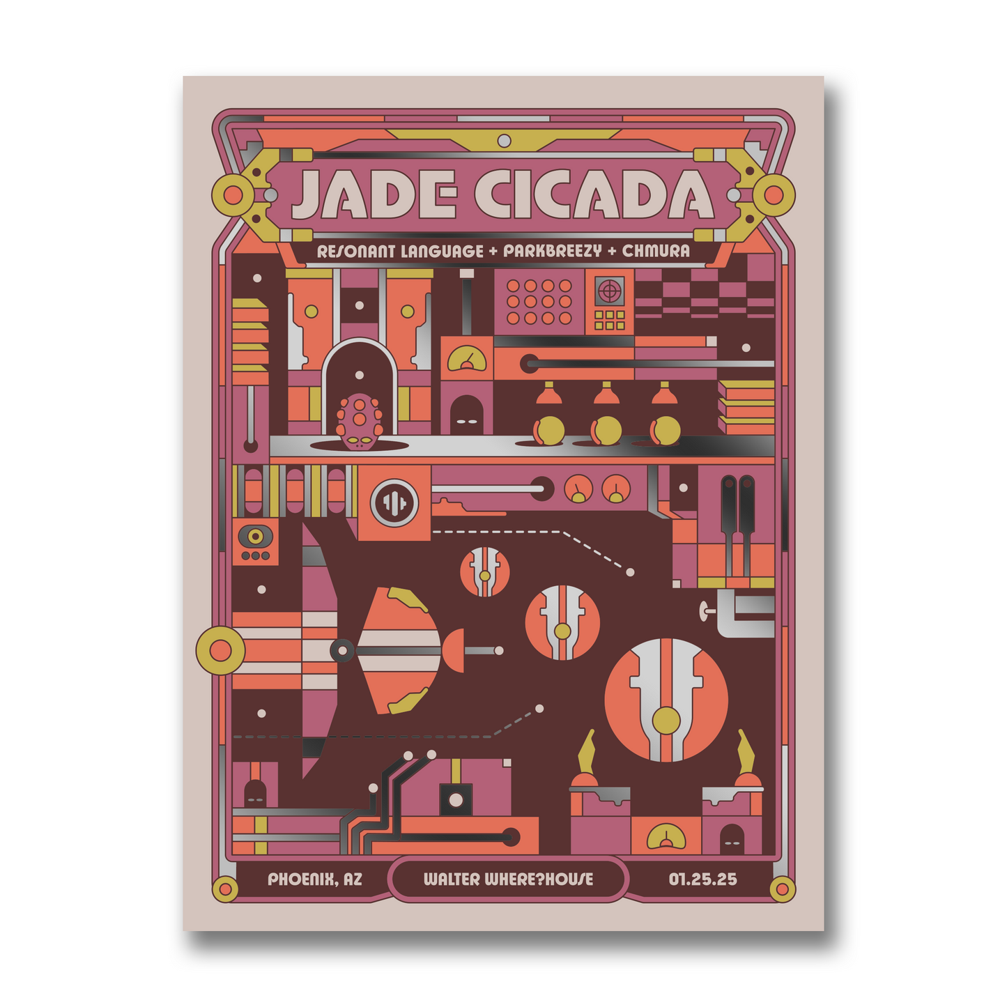 Phoenix AZ Autographed 18" x 24" Metallic Foil Show Poster By ITS_RYDAWG