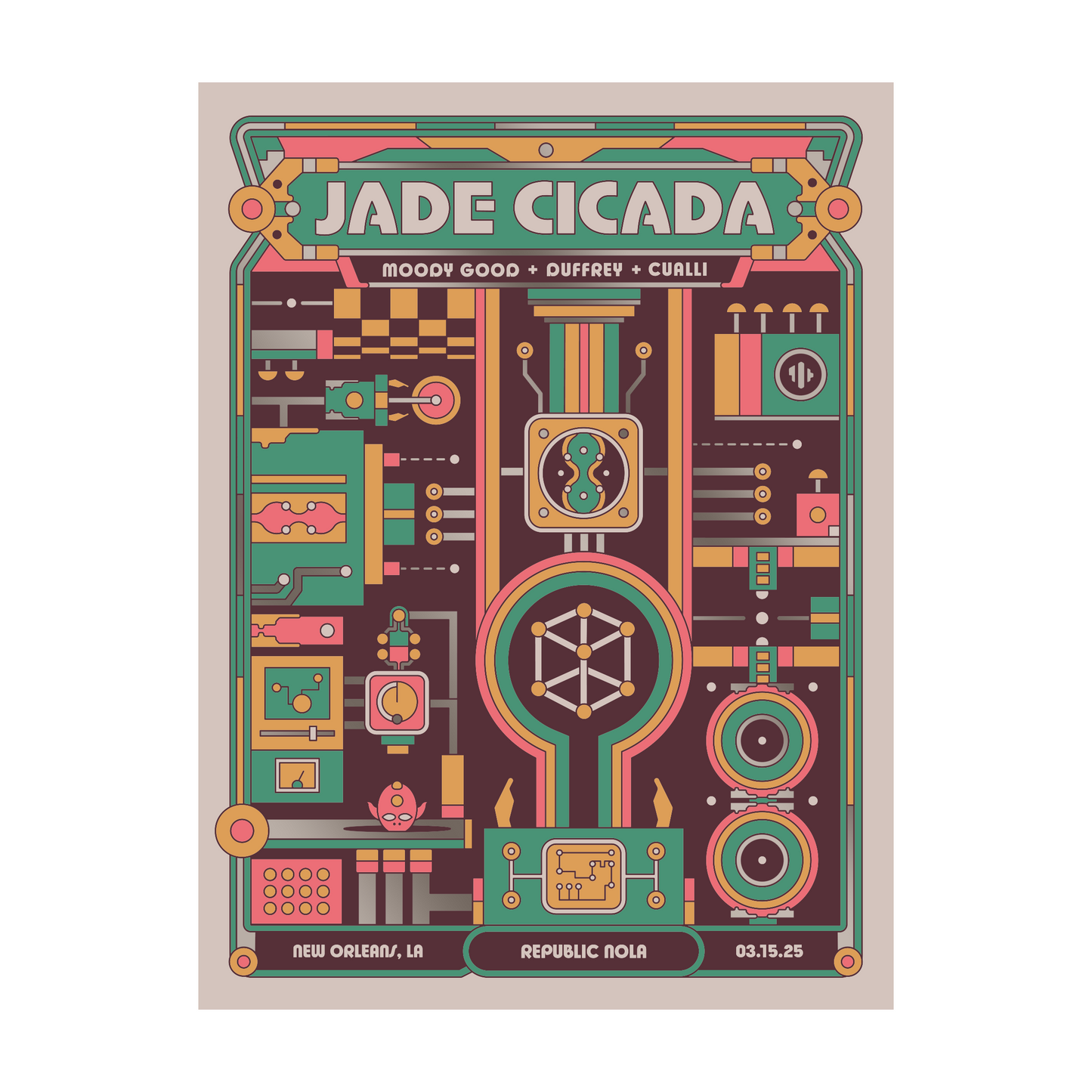 New Orleans LA Autographed 18" x 24" Metallic Foil Show Poster By ITS_RYDAWG