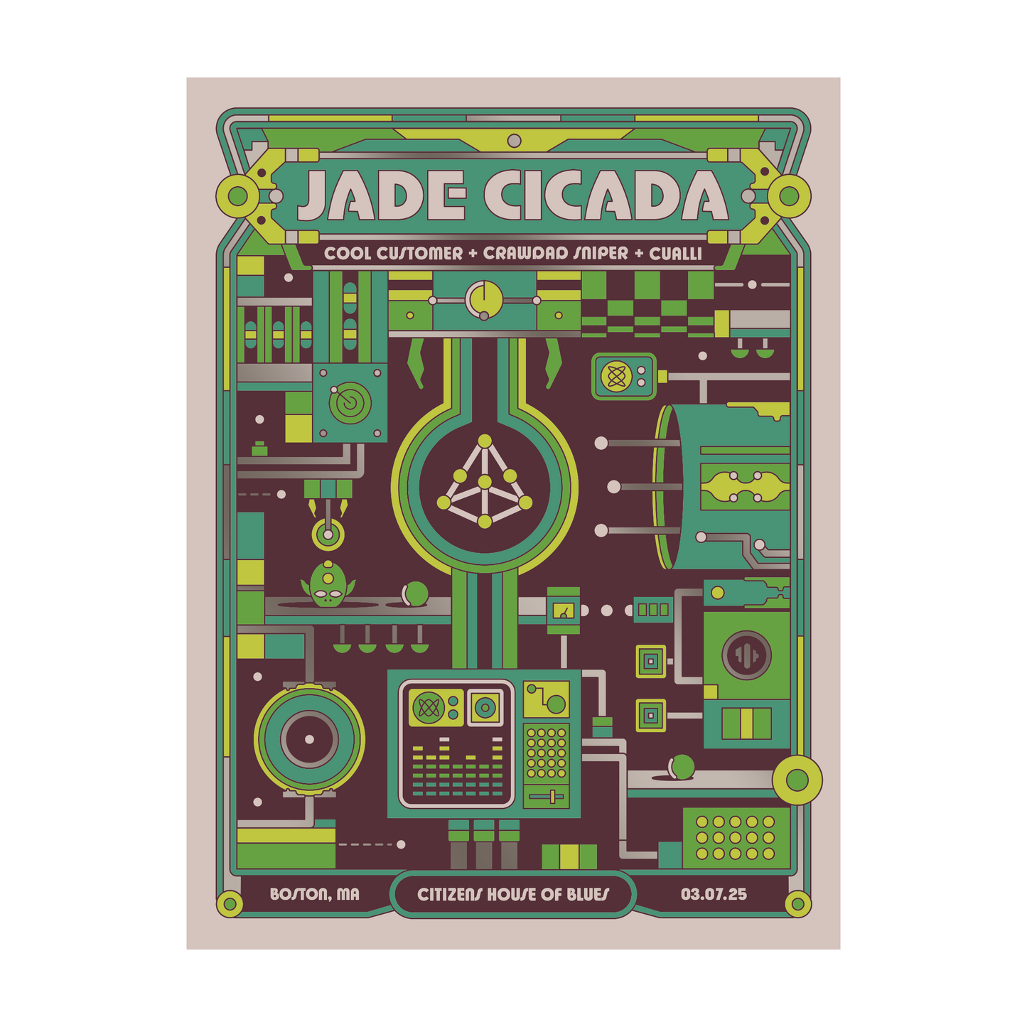 Boston MA Autographed 18" x 24" Metallic Foil Show Poster By ITS_RYDAWG