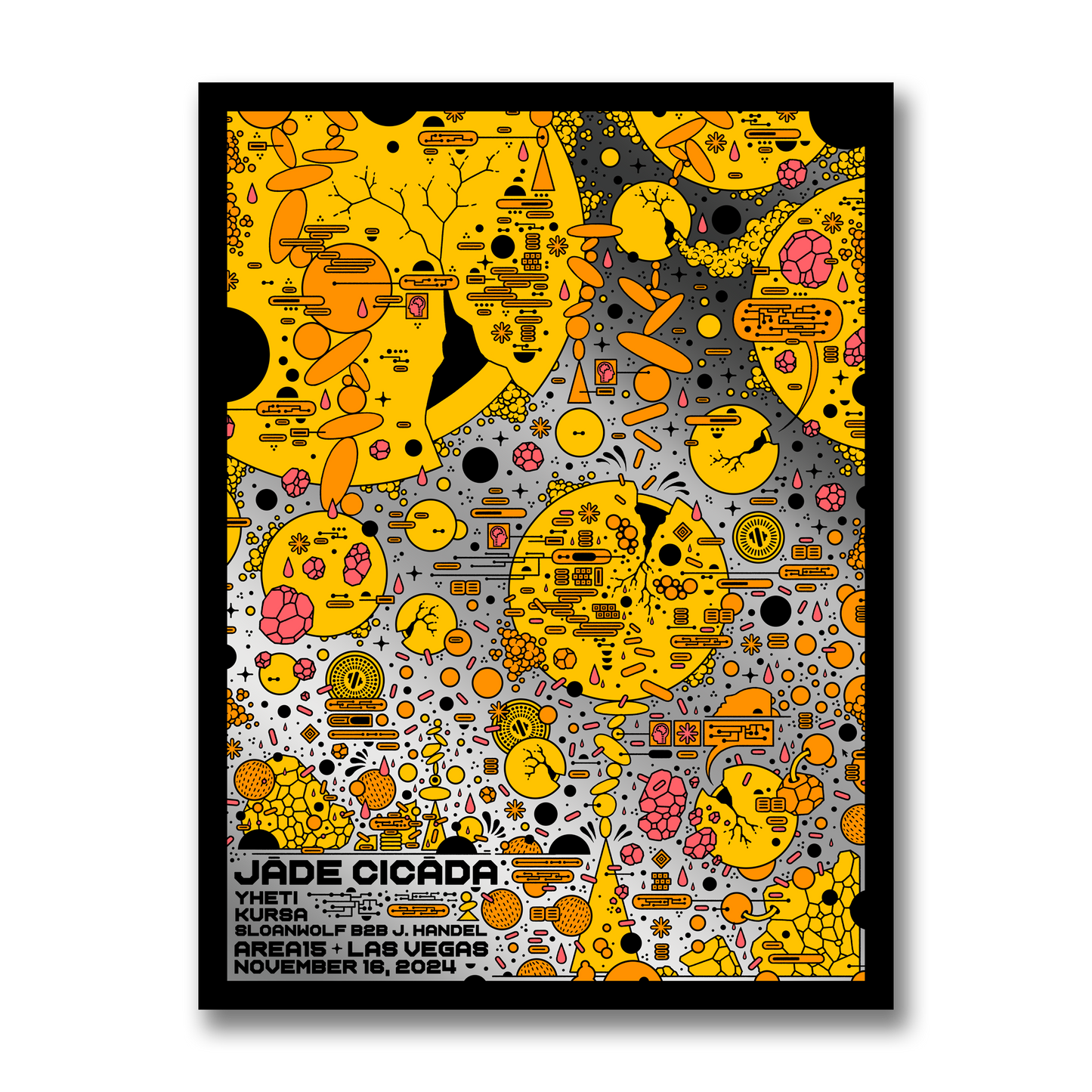 Las Vegas Autographed 18" x 24" Metallic Foil Show Poster By Cumulus Frisbee