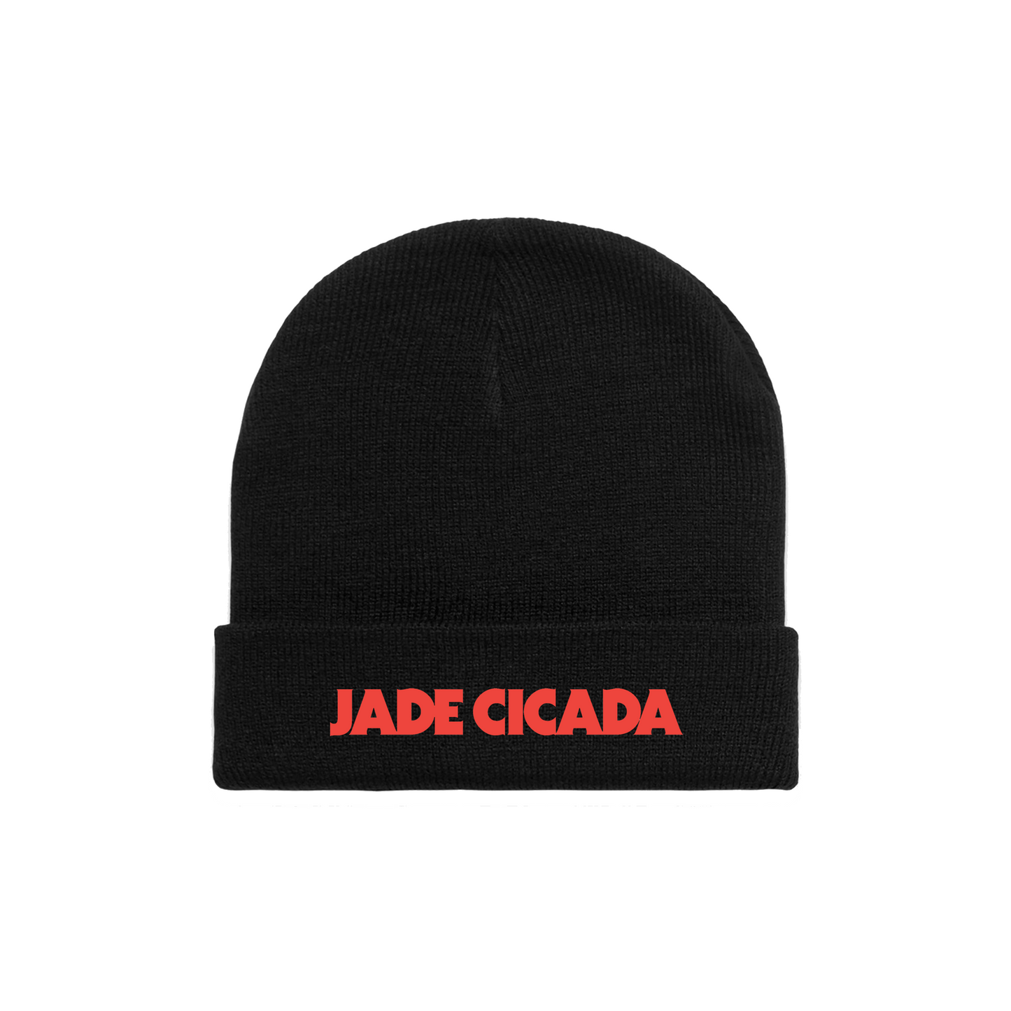 Red Logo Embroidered Beanie