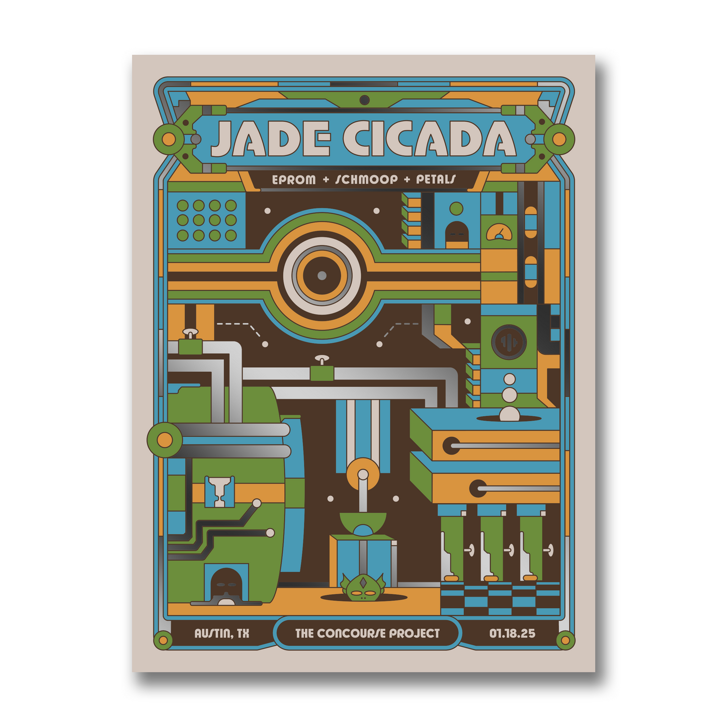 Austin TX Autographed 18" x 24" Metallic Foil Show Poster By ITS_RYDAWG