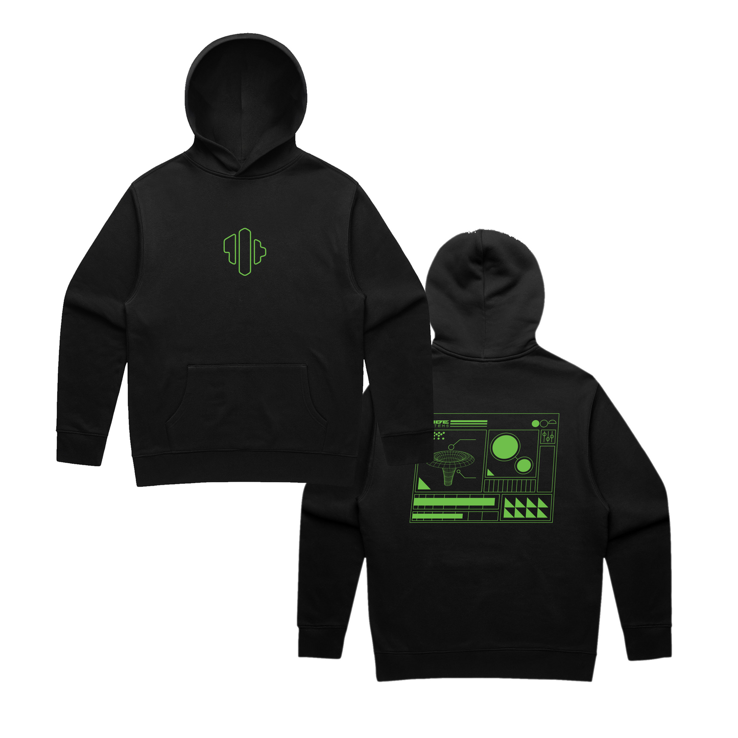 Green Screen Hoodie in Black