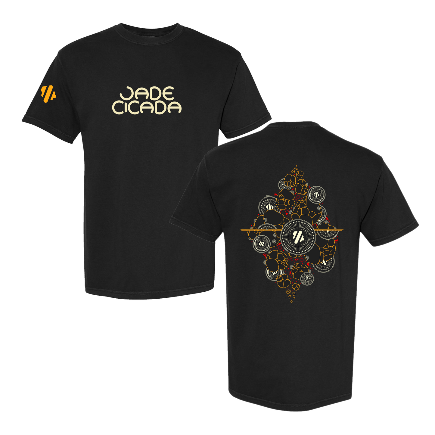 Jade Cicada Logo Mountain T-Shirt in Black